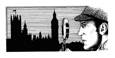 Fabian Fröhlich, Illustration, Nicholas Meyer, The Seven-Per-Cent-Solution, Sherlock Holmes und der Fall Sigmund Freud